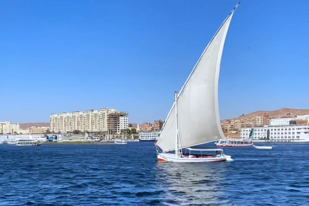 Felluca view on the Nile River